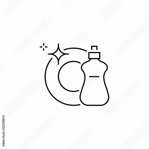 dish washing icon sign vector