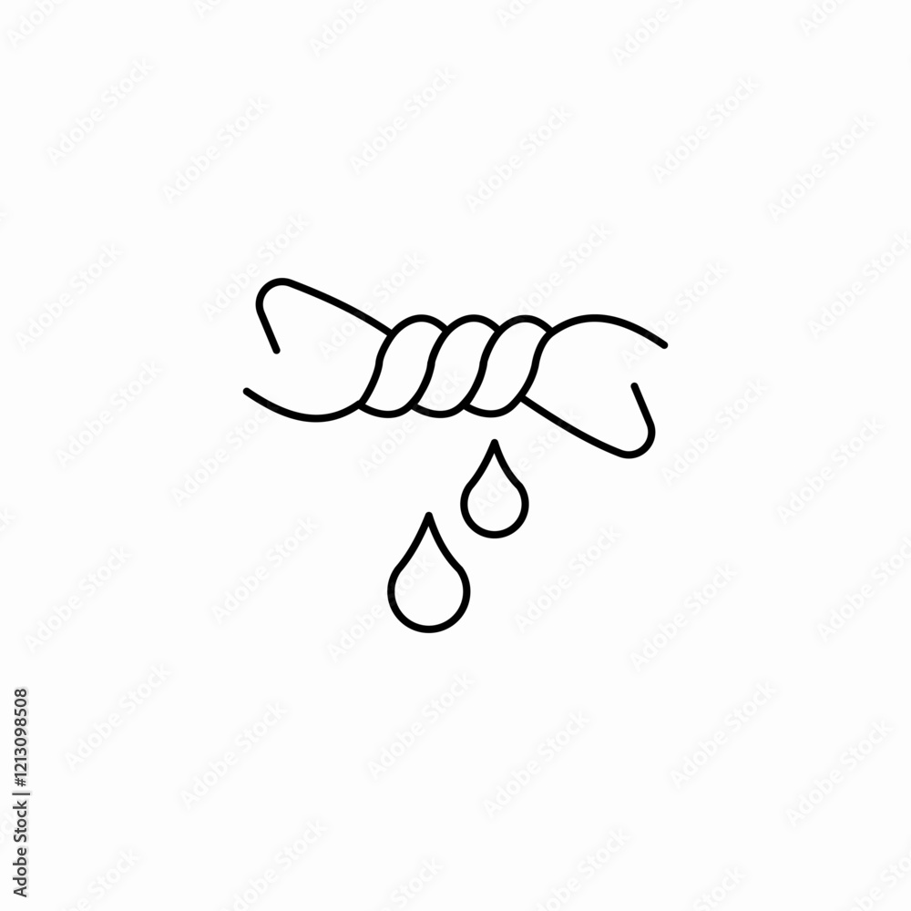 Fototapeta premium fabric wring icon sign vector