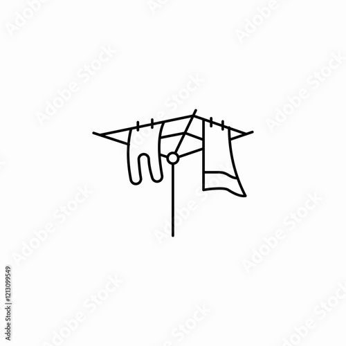 laundry stand icon sign vector