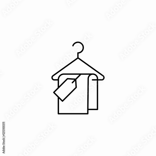 price tag hanged clothe icon sign vector