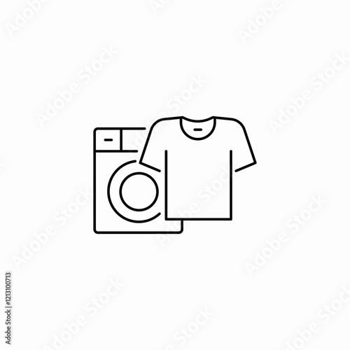shirt laundry icon sign vector