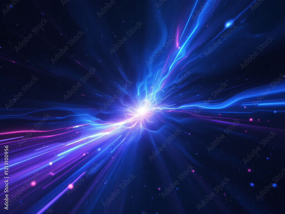 Cosmic energy burst with vibrant, radiant light rays in a dynamic, futuristic explosion of color. Cosmic energy burst with vibrant, radiant light rays in a dynamic, futuristic explosion of color.
