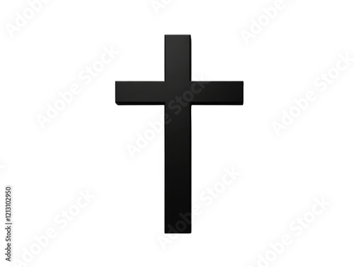 Isolated Black Cross photo
