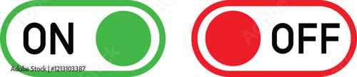 Power On Off Button icon in flat line set. vector for apps or web Energy switch Power turn on, off symbol, shutdown Press start sign isolated on transparent background circle symbol Electric power