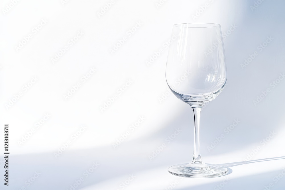 Clear glass on a white backdrop Design element Clear glass on a white backdrop Design element