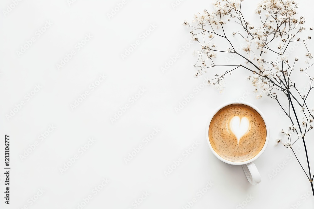 Fototapeta premium coffee cup against a white backdrop