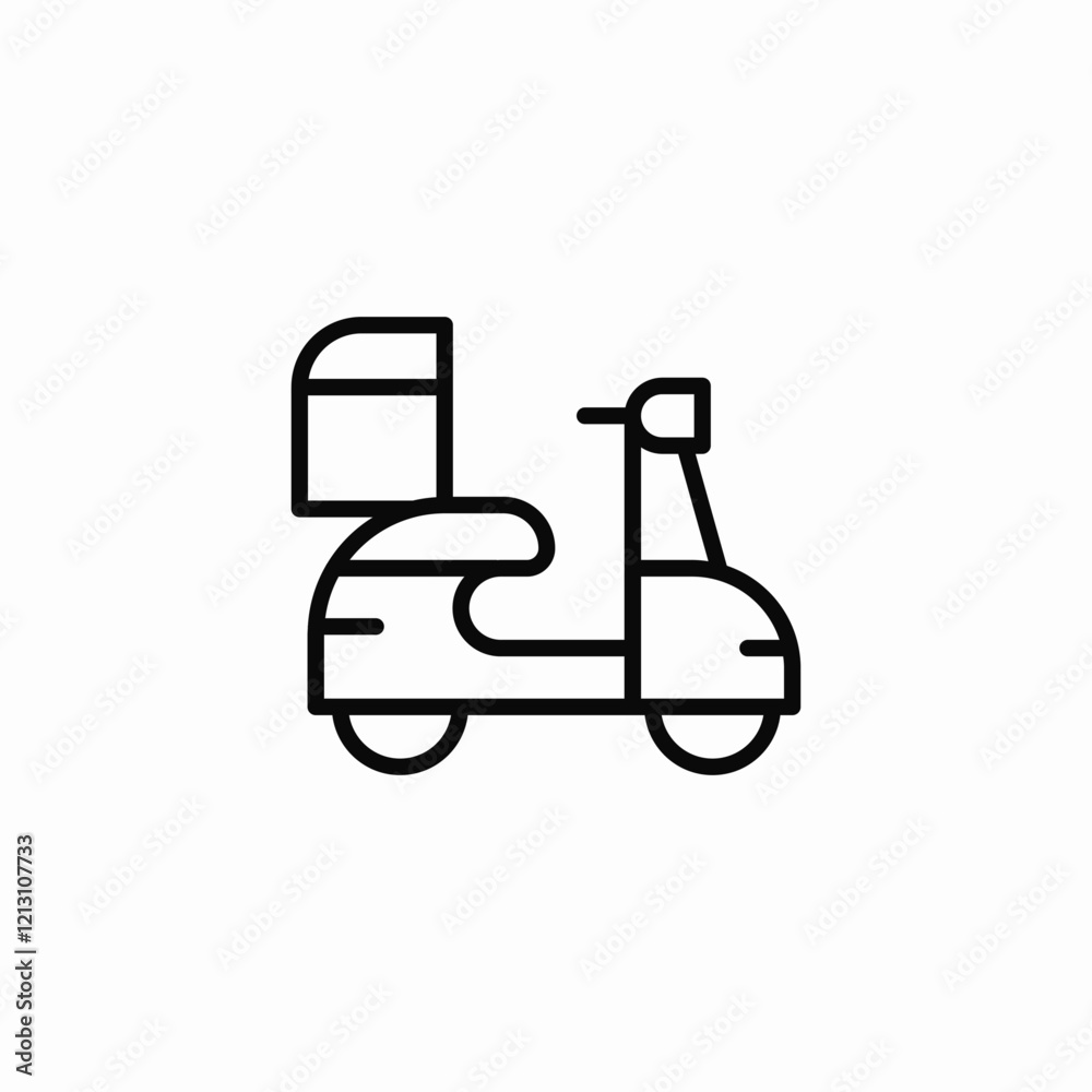 delivery scooter icon sign vector delivery scooter icon sign vector