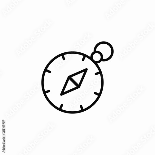 direction compass icon sign vector