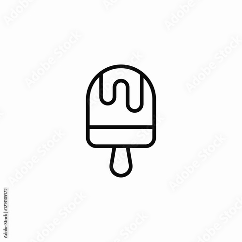 ice cream stick icon sign vector