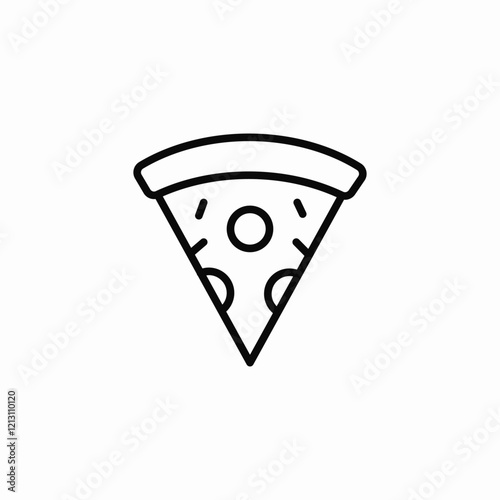 pizza slice icon sign vector
