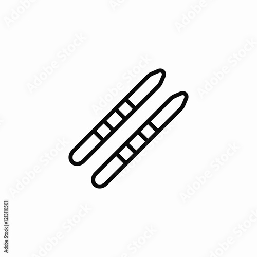 ski equipment icon sign vector