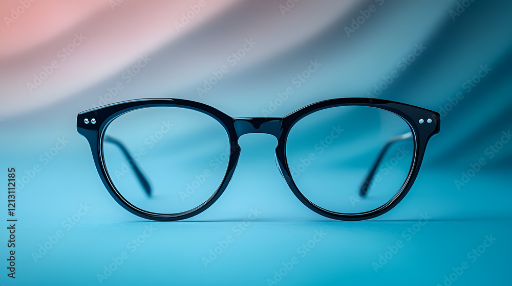 origami style A clean black eyeglass frame placed origami style A clean black eyeglass frame placed