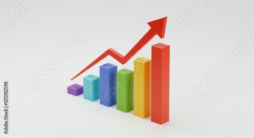 Free Download A clean isometric chart with upward arrows and colorful bars, representing positive trends and growth.
 - GFXLoad