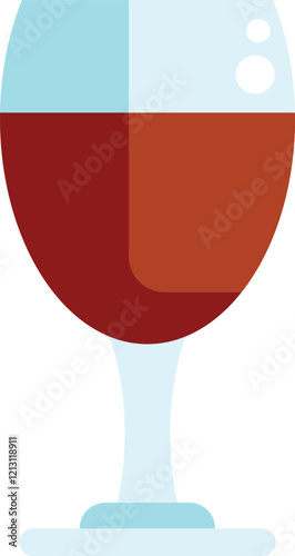 Single wine glass, meticulously crafted, showcasing the deep red hues of a fine vintage