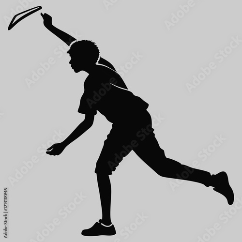 a person throwing a boom silhouette vector design art and illustration