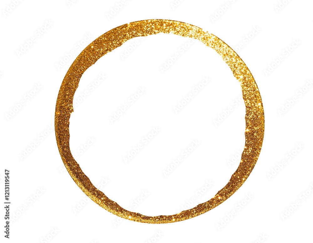 gold glitter texture circle, isolated on white background, cut out gold glitter texture circle, isolated on white background, cut out