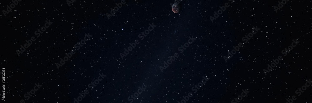 Fototapeta premium A stunning starry night scene with thousands of twinkling stars and a few bright planets visible in the darkness, galaxy, magical, night sky