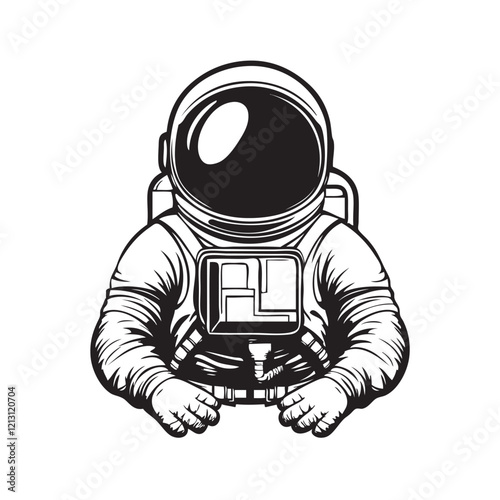 Black and White Astronaut: A Cosmic Exploration