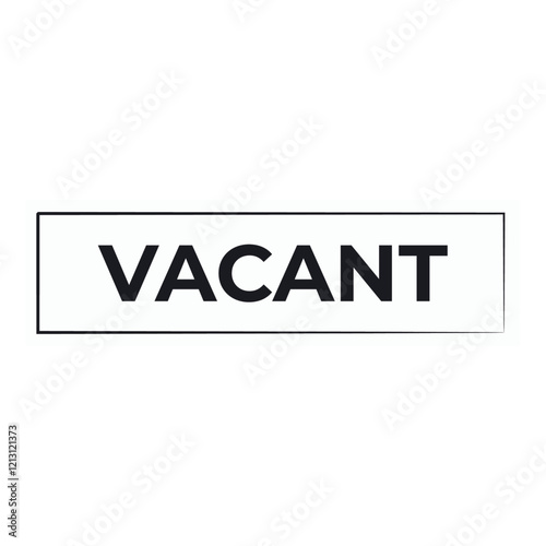 sign vacant isolated on white