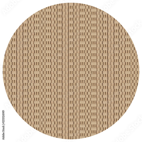 Wooden round marquetry can be patterns created from the combination of pine and walnut wood, wooden floor, parquet, cutting board, seamless texture photo