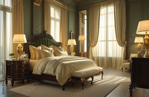 Stylish Bedroom With Elegant Furniture