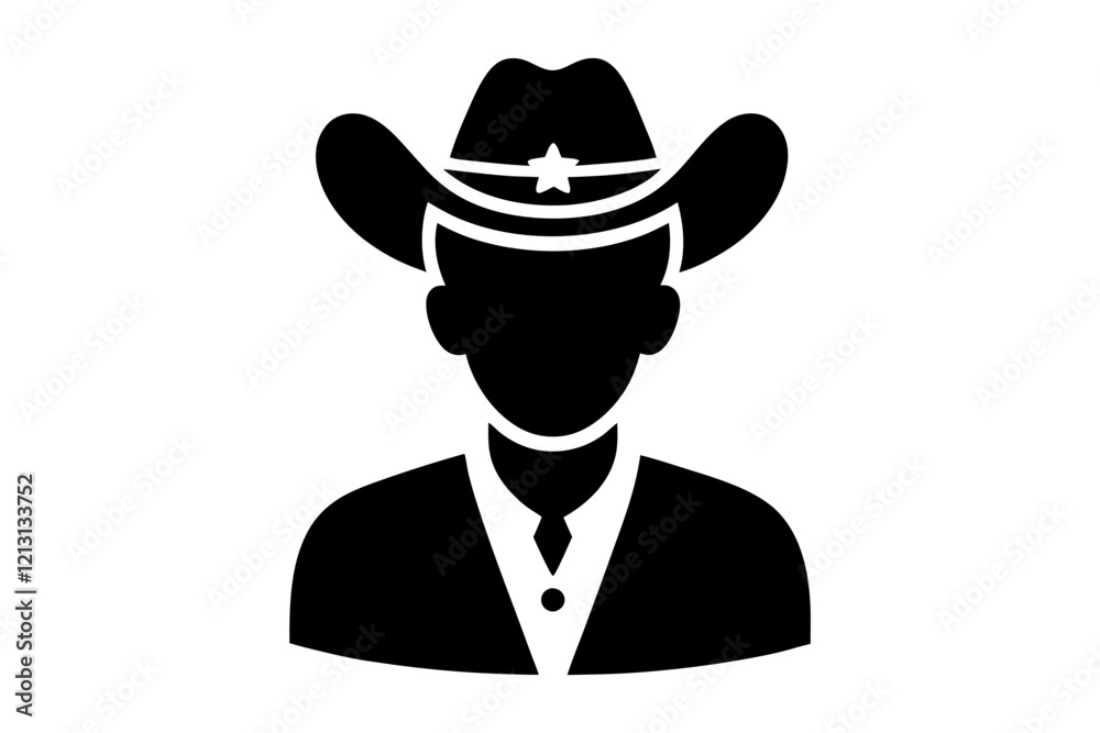 Simple sheriff vector icon. Clipart image isolated on background. Simple sheriff vector icon. Clipart image isolated on background.