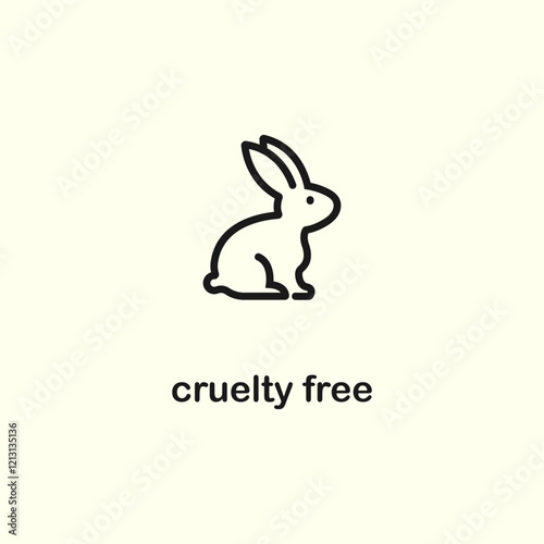 Cruelty Free icon or Cruelty Free Label Vector Isolated in Flat Style. Best Cruelty Free Logo vector for packaging design element. Simple Cruelty Free Label for Product packaging Design Element.