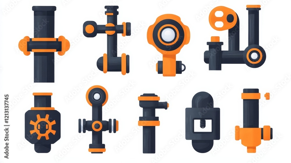 Vector design of pipe and tube icon. Collection of pipe and pipeline vector icon for stock. Vector design of pipe and tube icon. Collection of pipe and pipeline vector icon for stock.