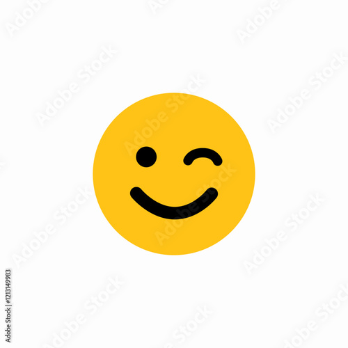 wink impression icon sign vector