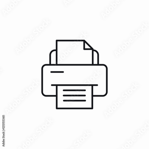 paper printer icon sign vector