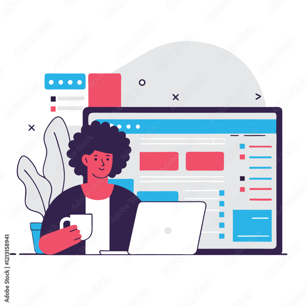 Digital Nomad's Coding Haven: Laptop, Code, Web Development Workspace css php c++ html java data    