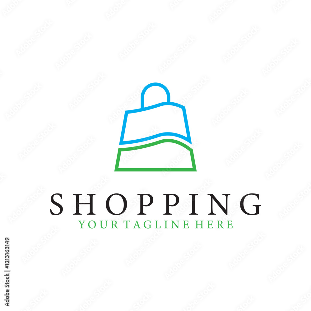 shopping bag logo vector icon illustration template design shopping bag logo vector icon illustration template design