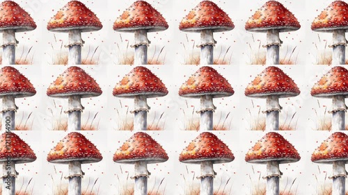 collage mushroom animated background