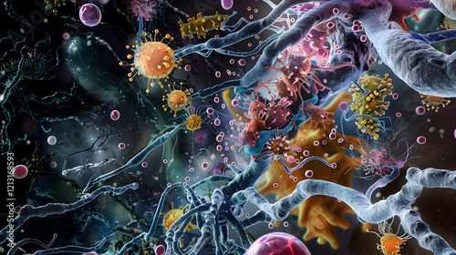 Detailed Illustration of the NRF2 Pathway and Components in Cellular Oxidative Stress Response photo