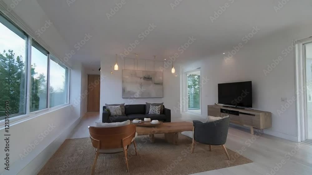 Modern House Living Room with Open Space Architecture Modern House Living Room with Open Space Architecture