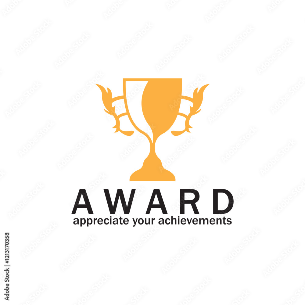 throphy vector logo icon illustration template design throphy vector logo icon illustration template design