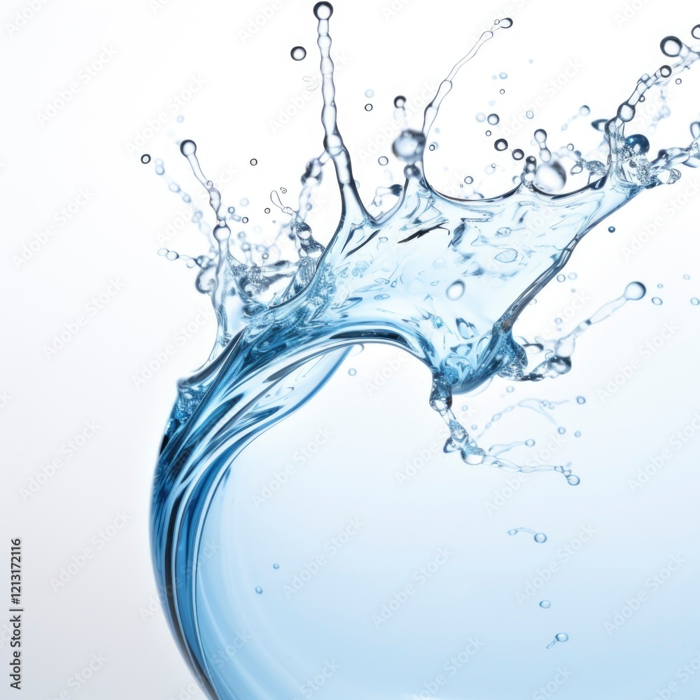 Obraz premium Abstract water splash white background