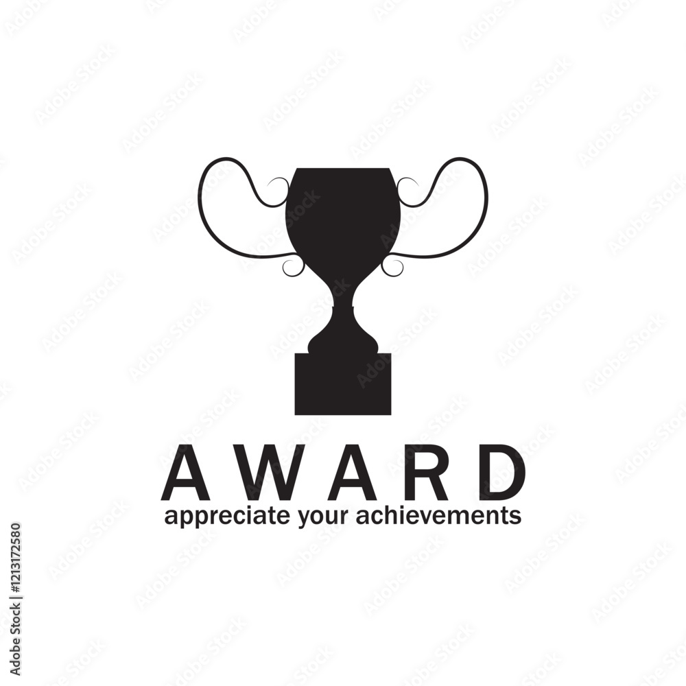 throphy vector logo icon illustration template design throphy vector logo icon illustration template design