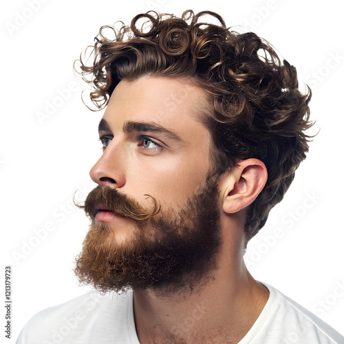 Curly Stylish Beard  photo