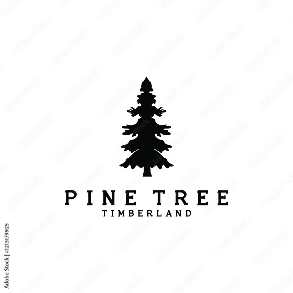 pine tree vector logo icon illustration design pine tree vector logo icon illustration design