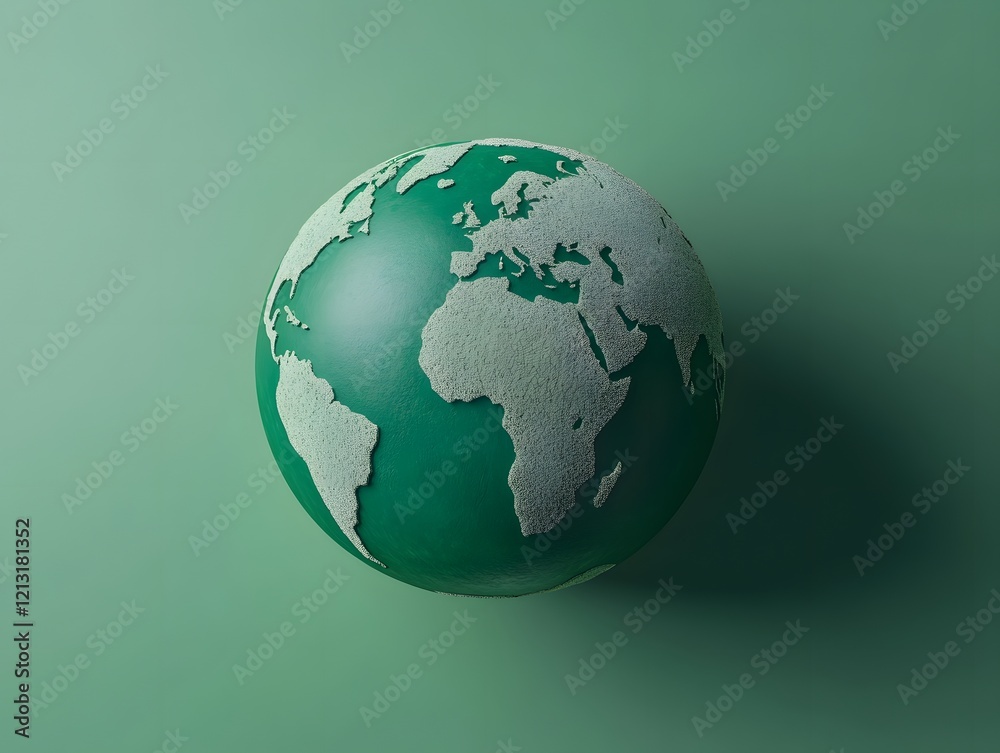 World environment and Earth day concept with green globe World environment and Earth day concept with green globe