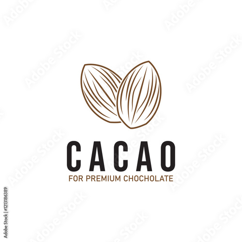 cacao cocoa chochoclate logo icon vector design