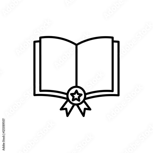 best seller book icon black and white vector sign