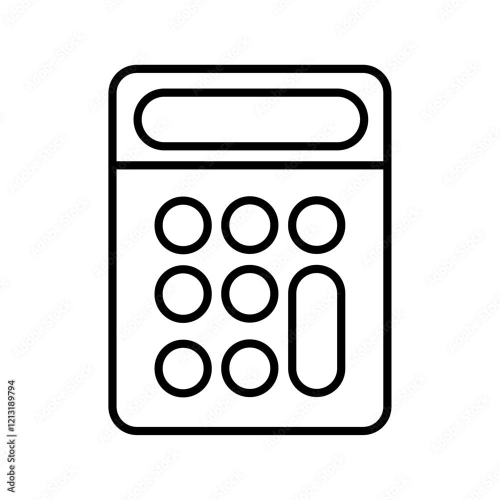 Calculator icon black and white vector sign Calculator icon black and white vector sign