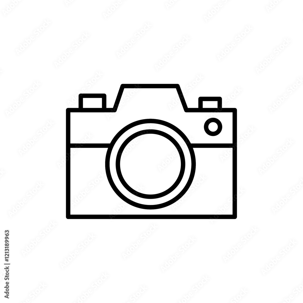 Camera icon black and white vector sign Camera icon black and white vector sign
