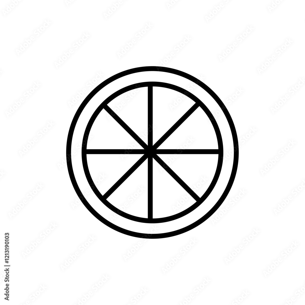 Citrus, lemon, lime, orange, tangerine slice icon black and white vector sign Citrus, lemon, lime, orange, tangerine slice icon black and white vector sign