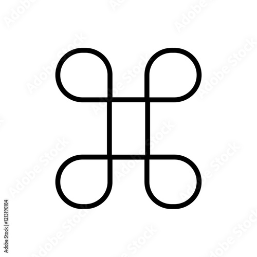 Cmd or command icon black and white vector sign