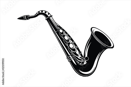 trumpet isolated vector on white background 