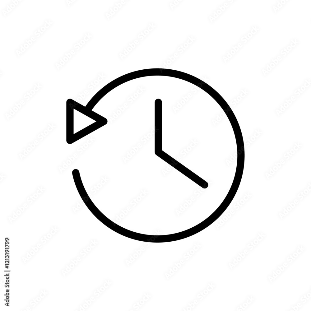 History icon black and white vector sign History icon black and white vector sign