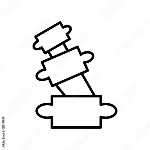 Hernia icon black and white vector sign